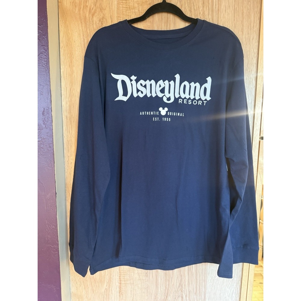 Disneyland Resort Authentic Original Est 1955 Long Sleeve T Shirt Navy L NWT